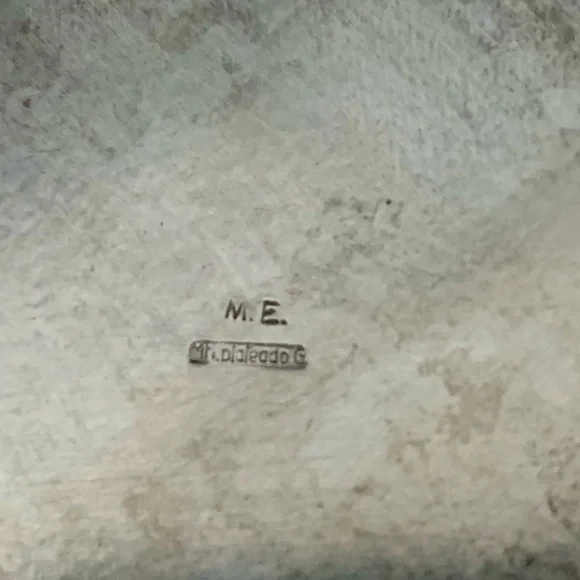 Vintage Silverplate Lidded Sugar Bowl Ornate Floral Dual Handle "M.E. Plateado” - Picture 5 of 8